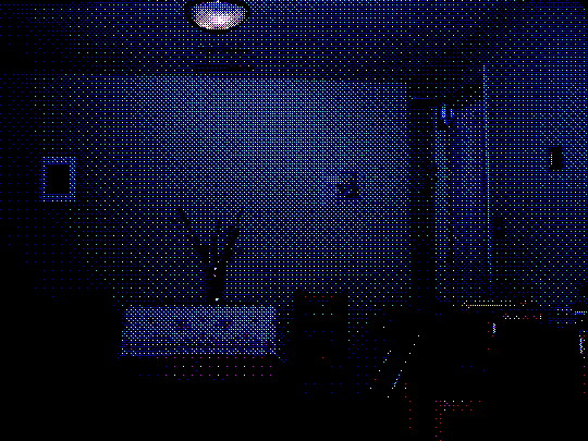 a dithered, lightweigth image of an old door from presumably the 1970s