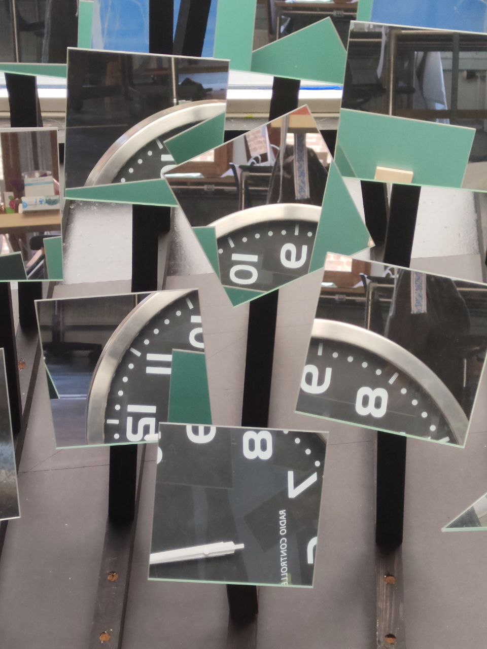 reflected clock in the xpub studio
